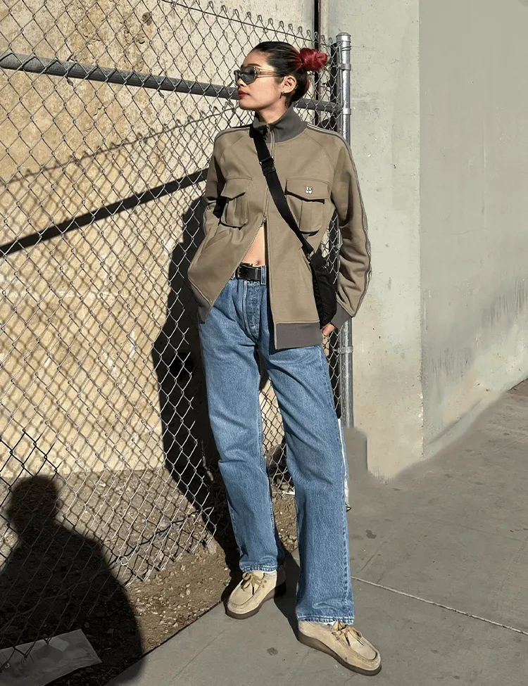 Double pocket track jacket