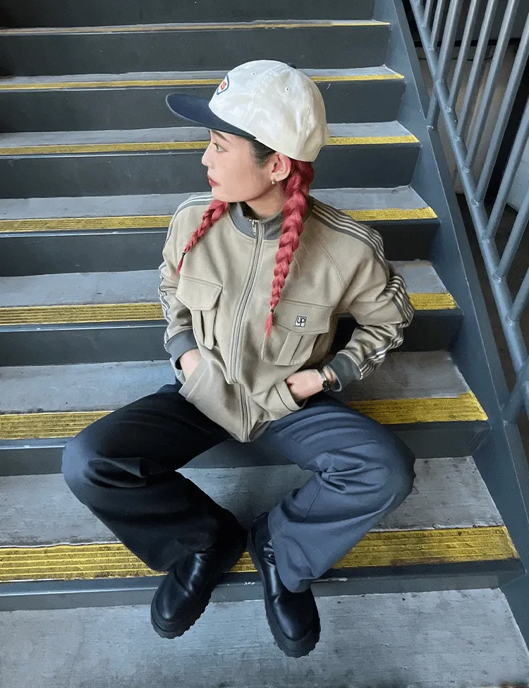 Double pocket track jacket