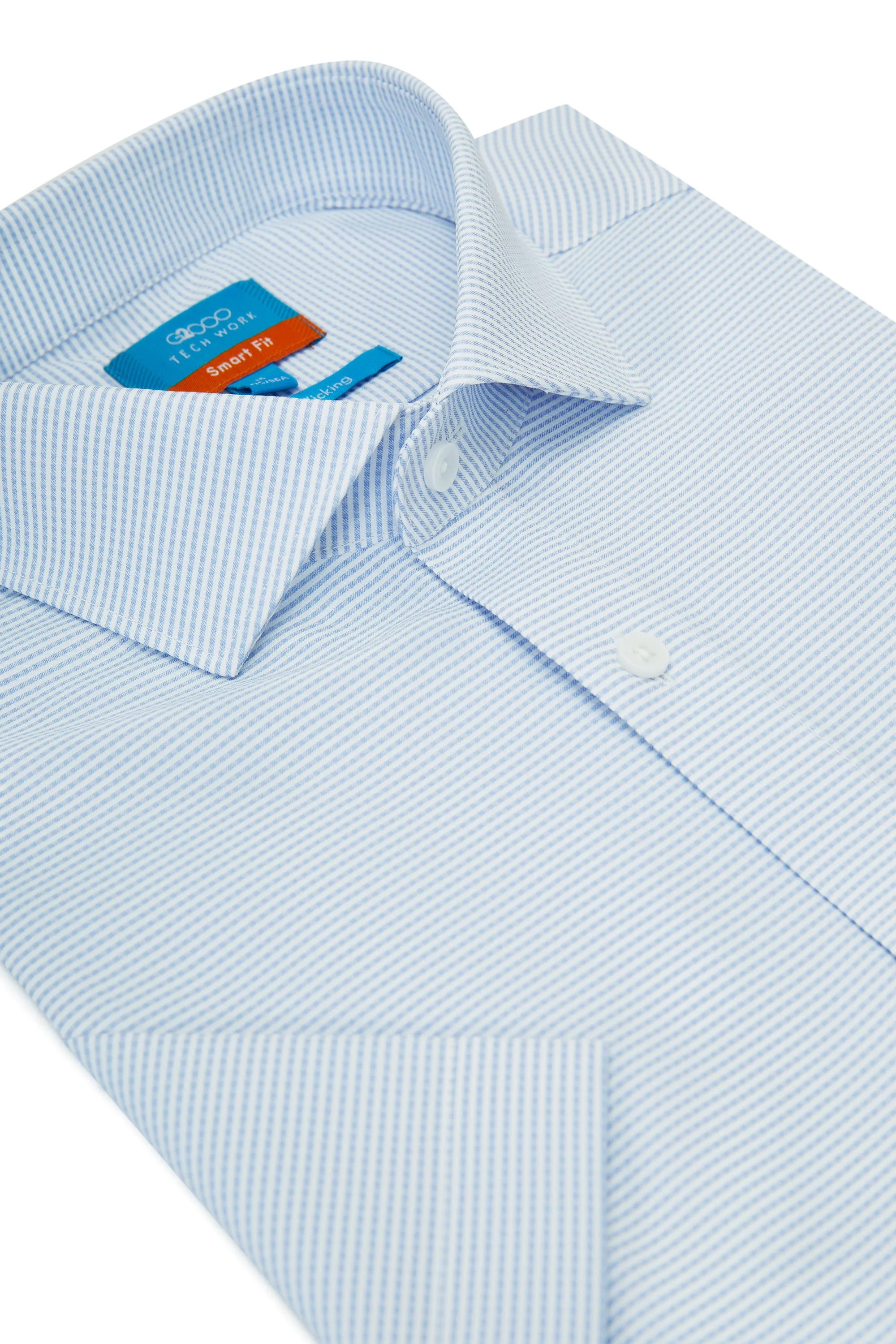 Dry Sweat-Wicking  Polyester Poplin Dress Shirt