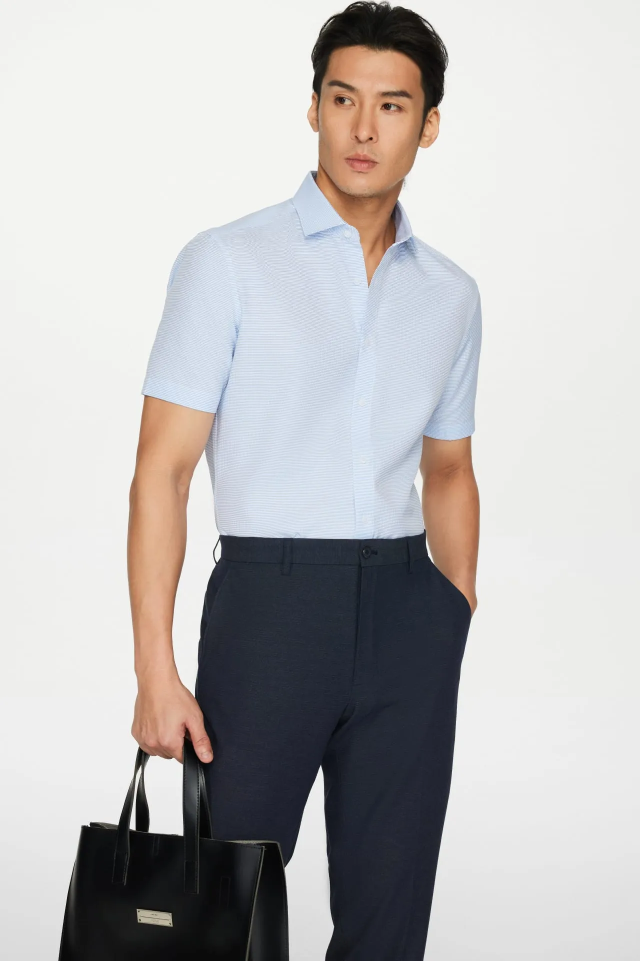Dry Sweat-Wicking  Polyester Poplin Dress Shirt