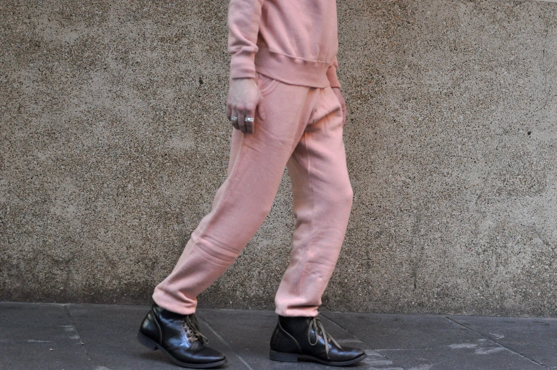Dubble Works 11oz "Tsuri-ami" Loopwheeled Sweatpants (Salmon Pink)