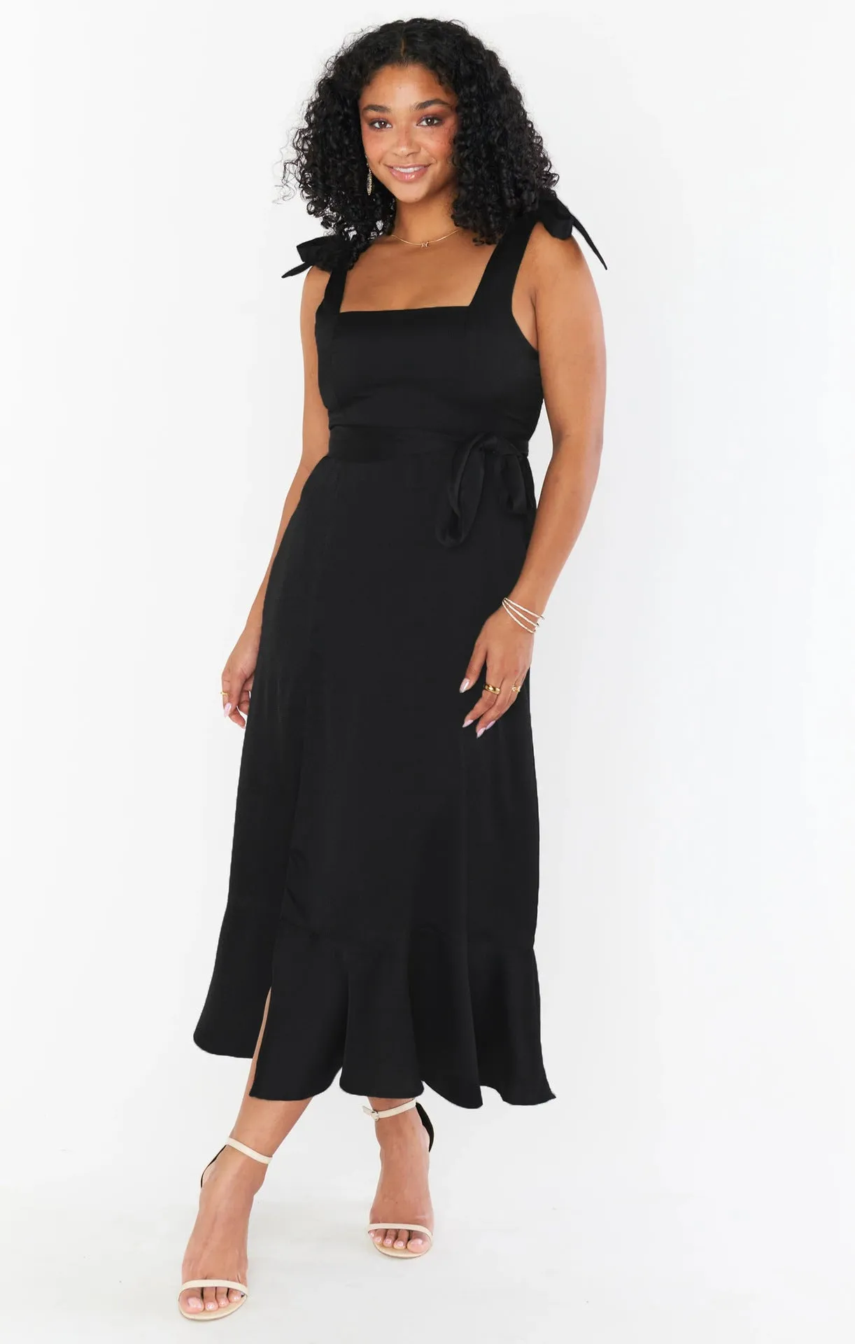Elegant and Stylish Commuter Split French-style Maxi Dress