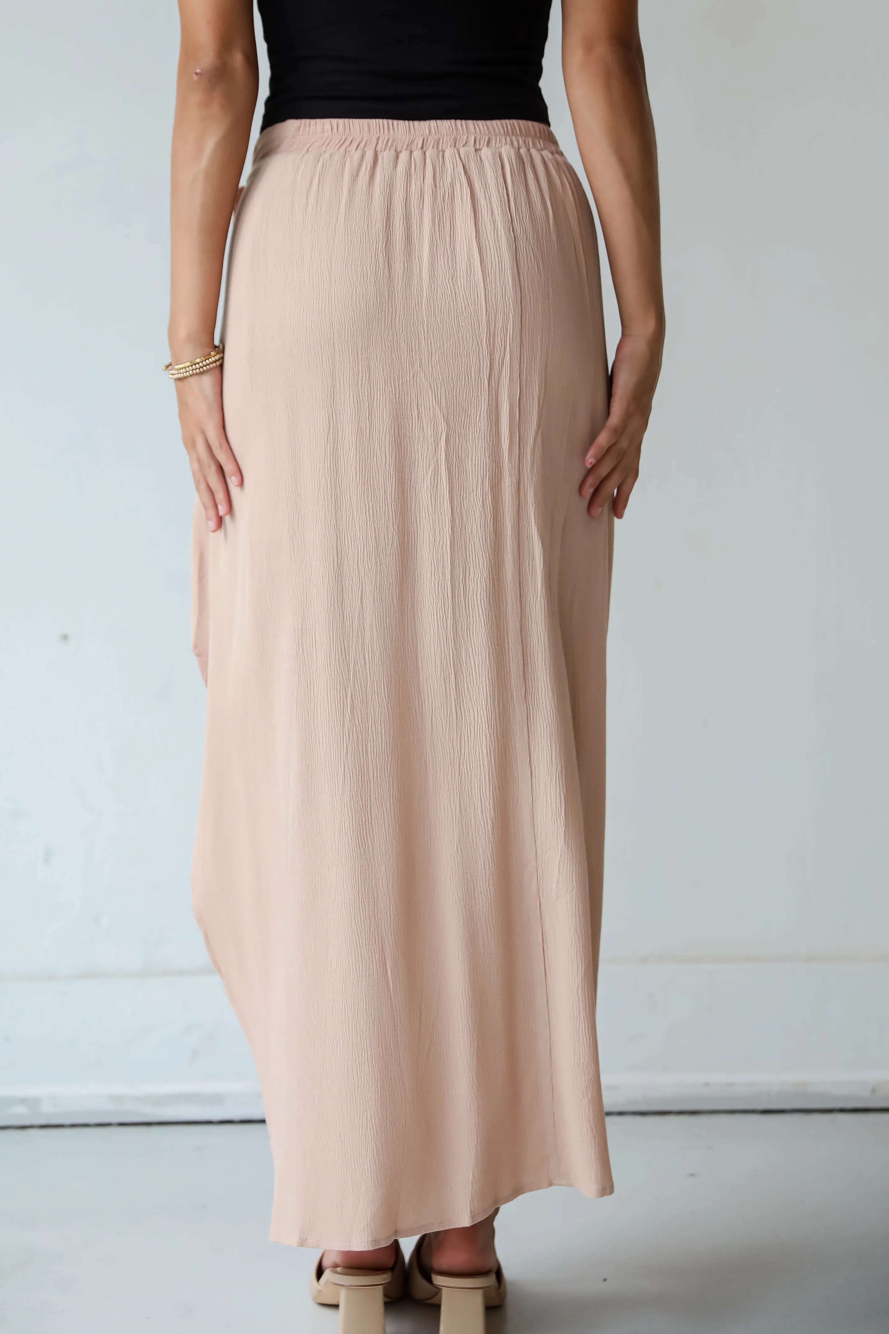 FINAL SALE - Classy Aesthetic Nude Maxi Skirt