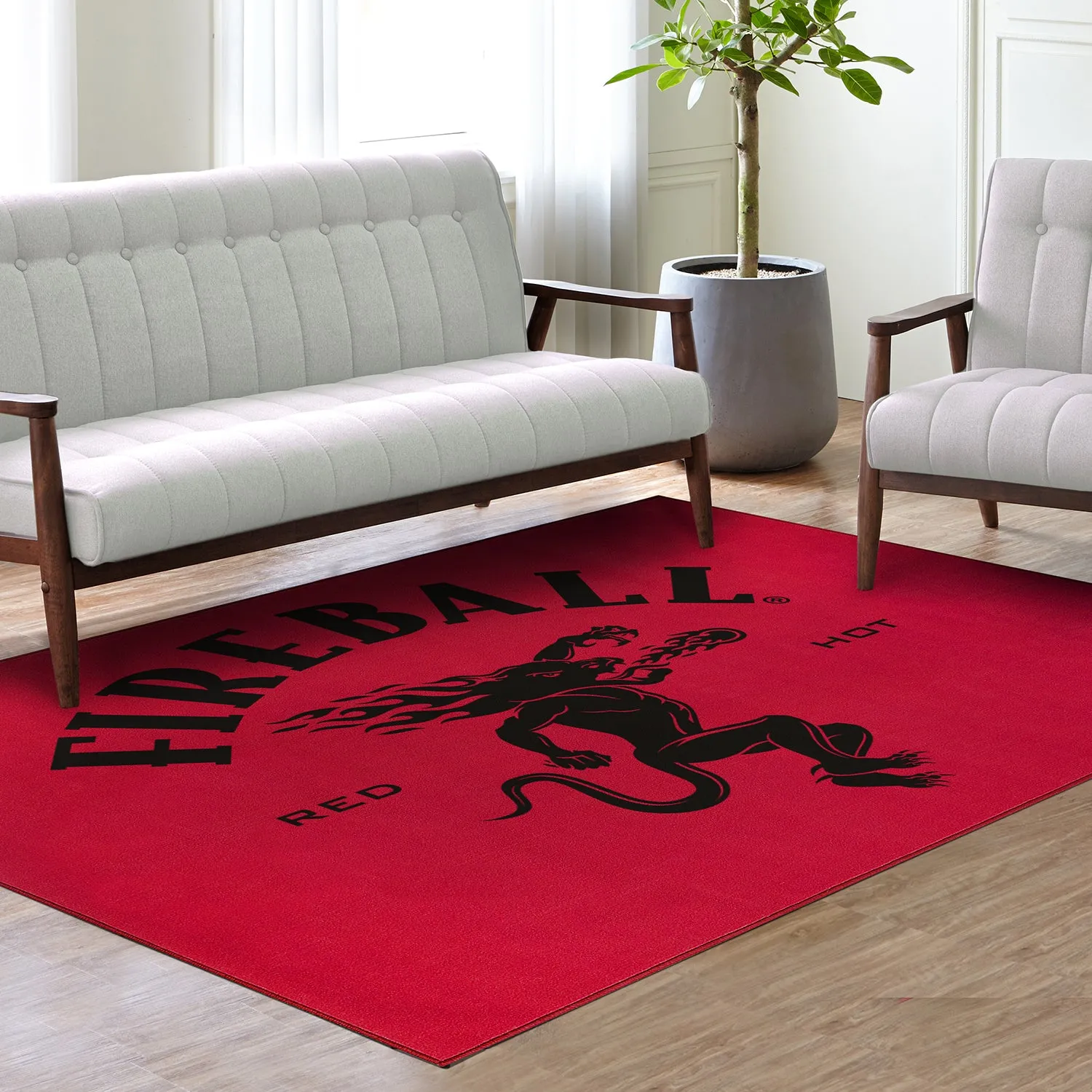 Fireball Whiskey Red Area Rug (5'x7')