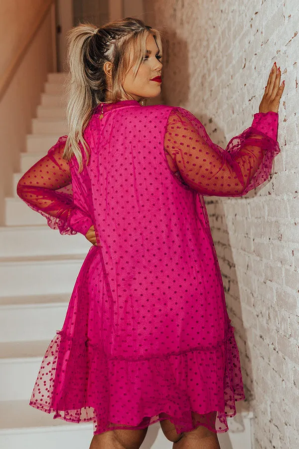 First Kiss Dreaming Dress In Fuchsia Curves