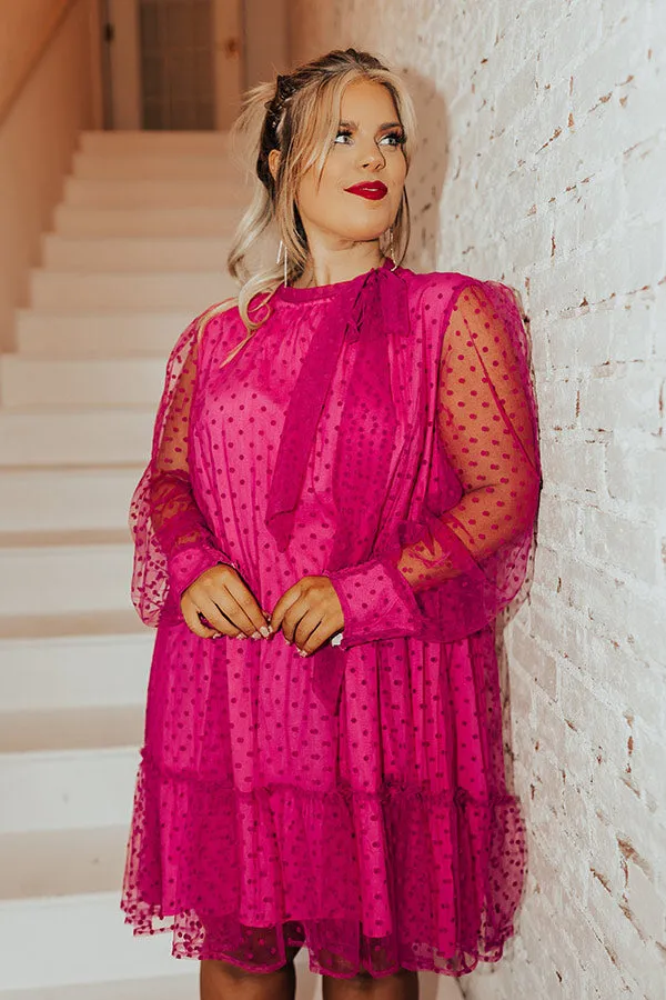 First Kiss Dreaming Dress In Fuchsia Curves