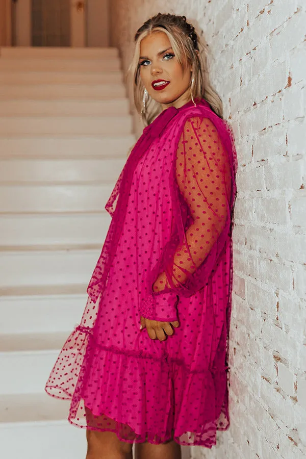 First Kiss Dreaming Dress In Fuchsia Curves