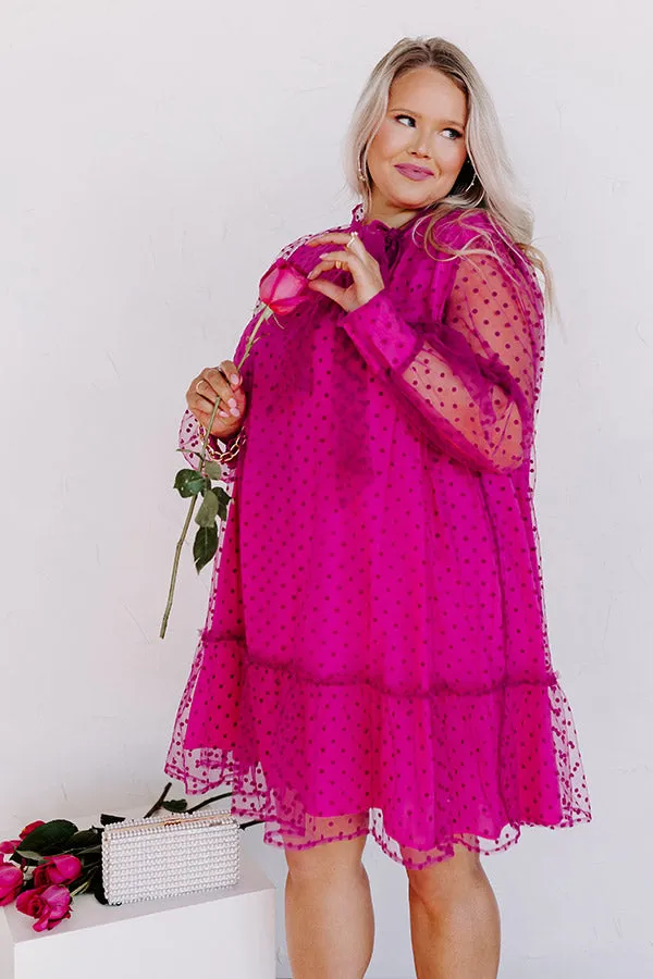 First Kiss Dreaming Dress In Fuchsia Curves