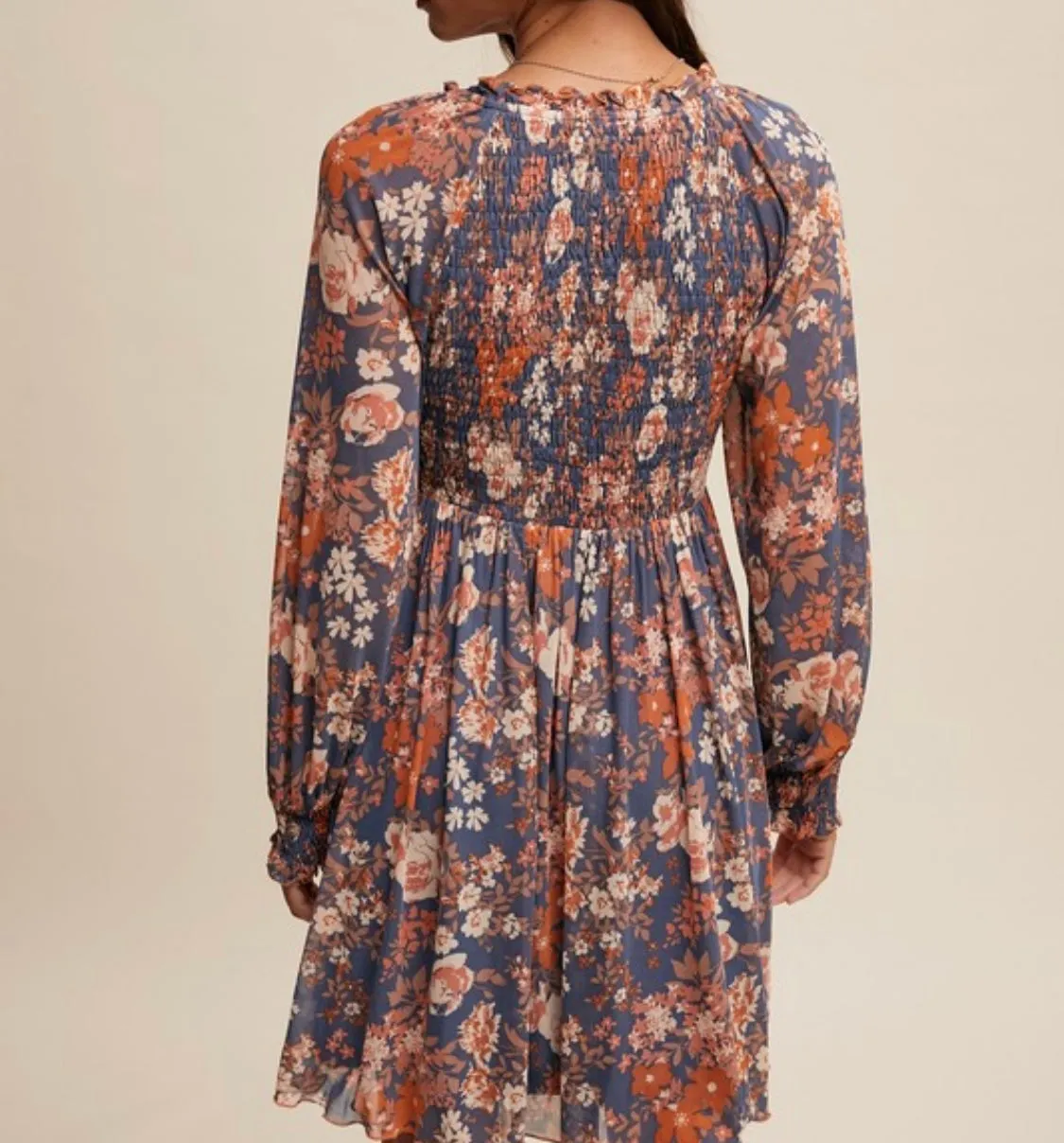 Flirting With Fall Floral Print Dress