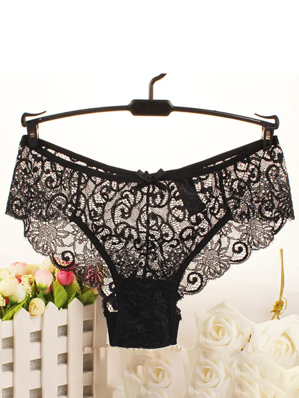 Floral Lace Underwear - Panty Briefs for Women