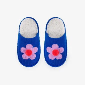 Flower Pom Slide Slippers