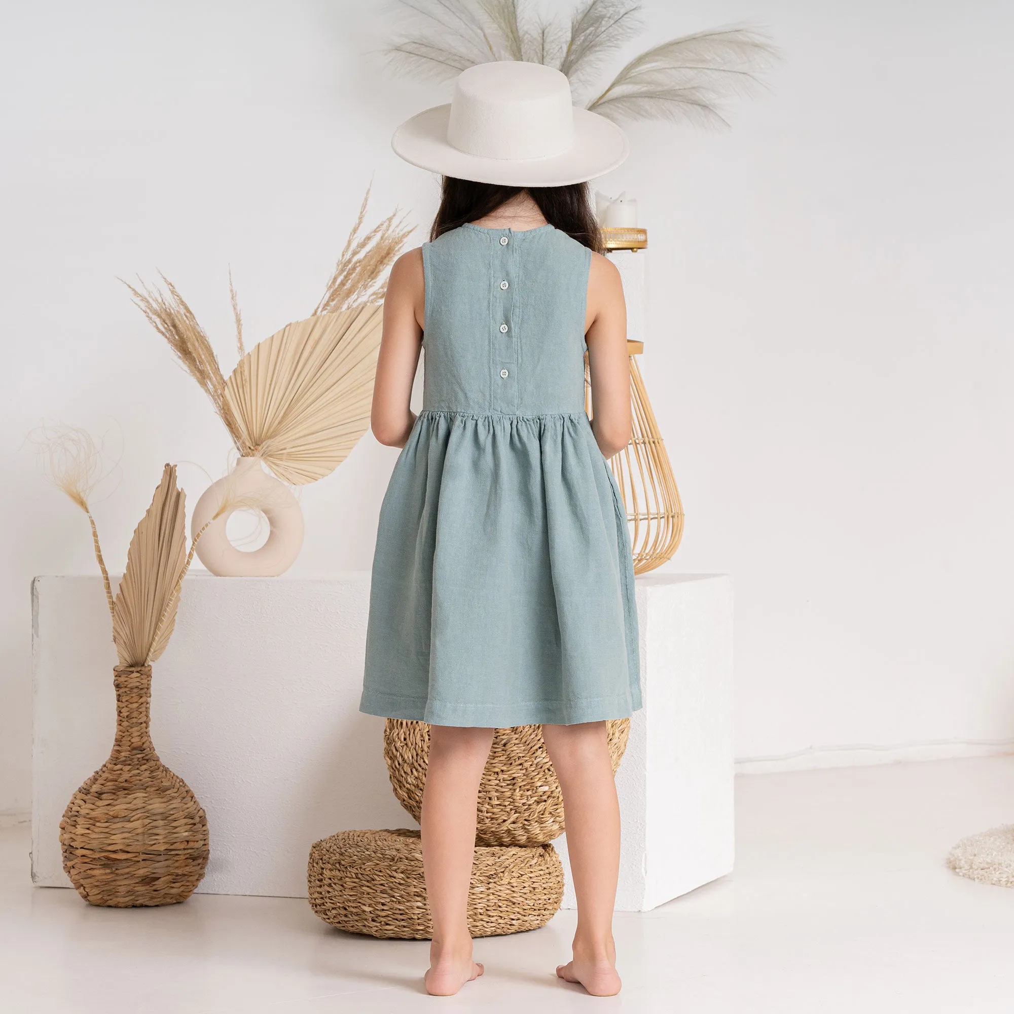 Girls' Linen Dress Maya