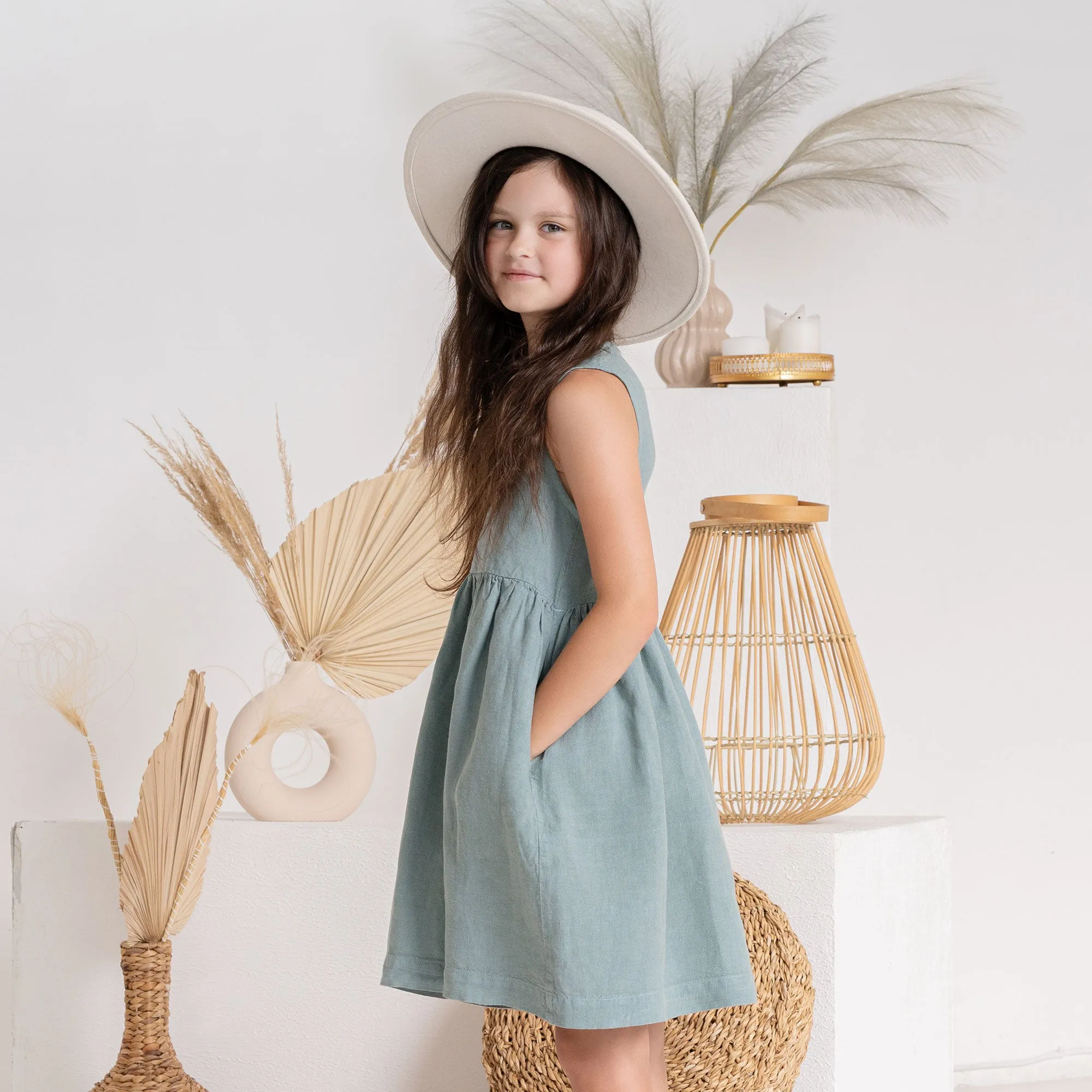 Girls' Linen Dress Maya