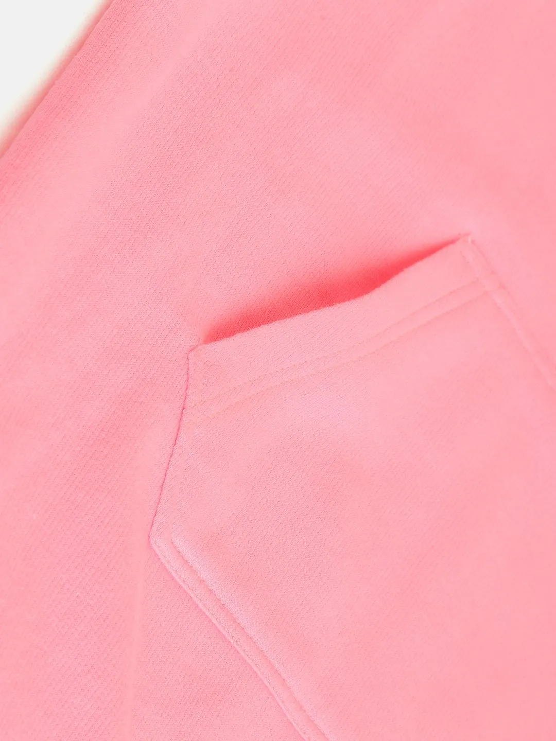 Girls Pink Fleece Xoxo Kangaroo Pocket Dress