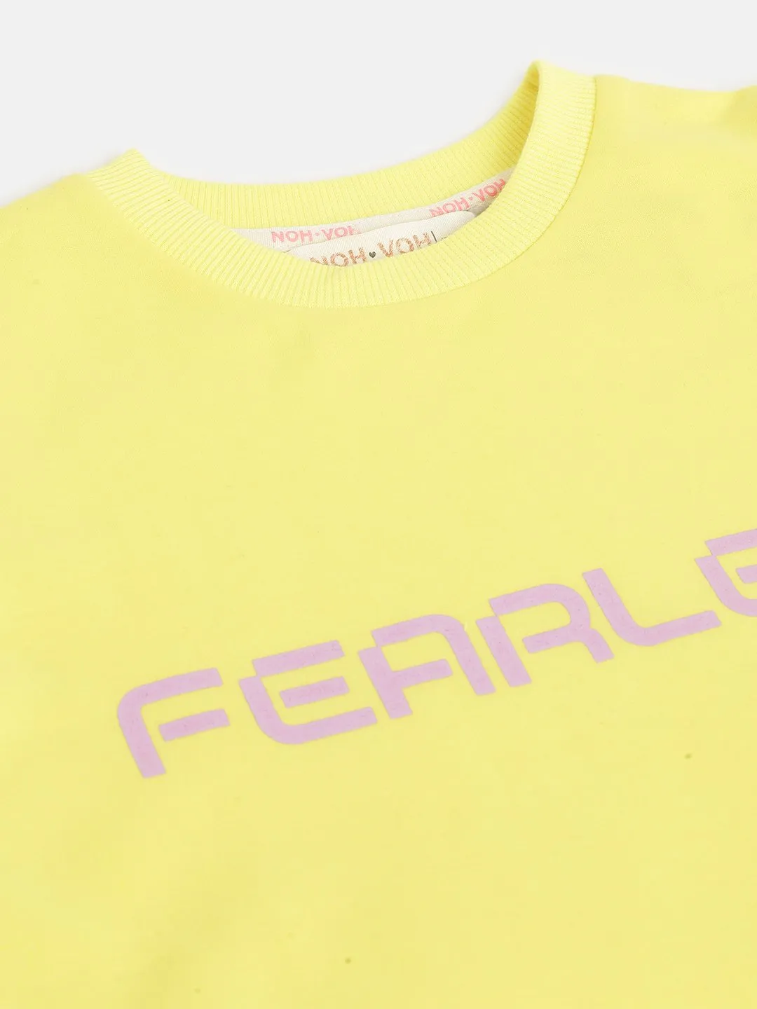 Girls Yellow Fleece Fearless Kangaroo Pocket Dress