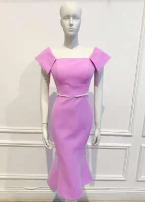 Grace dress in powder purple solid cotton Size XL