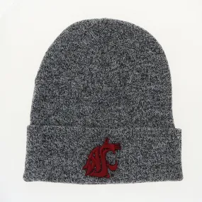 Gray Marled WSU Foldover Beanie