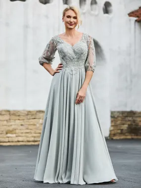 Half Sleeves Lace Top Pleated Dress Lime Green