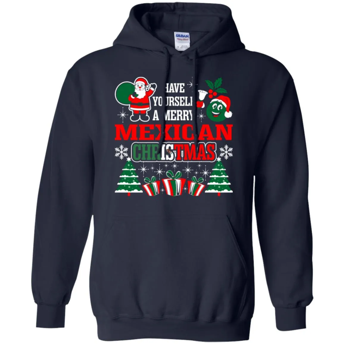 Have Yourself A Merry Mexican Christmas Men Pullover Hoodie