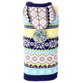 Hoodie Sweater | Blue Fairisle
