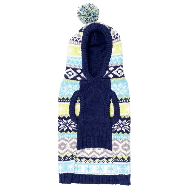 Hoodie Sweater | Blue Fairisle
