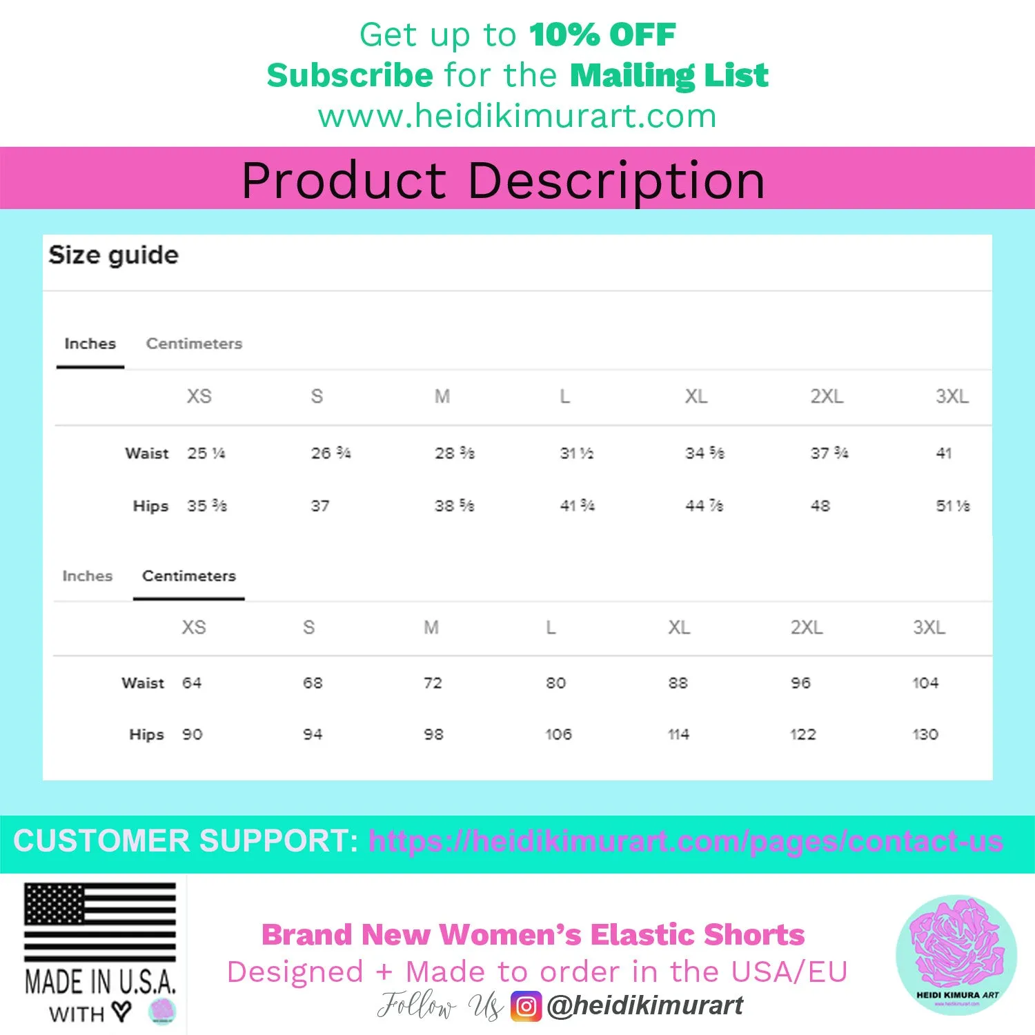 Hot Pink Workout Women's Shorts, Striped Designer Exercise Short Tights-Made in USA/EU/MX