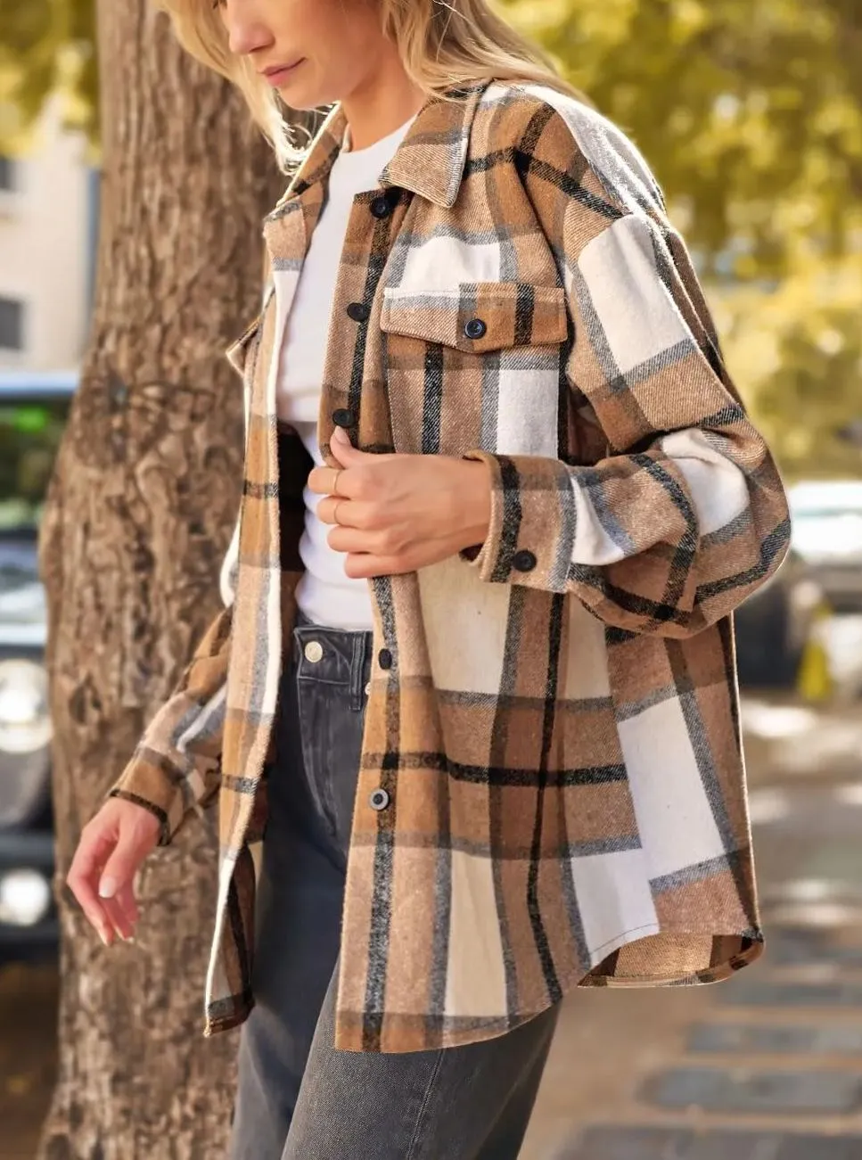 Hot Sale Women's Fall Flannel Plaid Button Down Shirts Jackets (BUY 2 FREE SHIPPING)