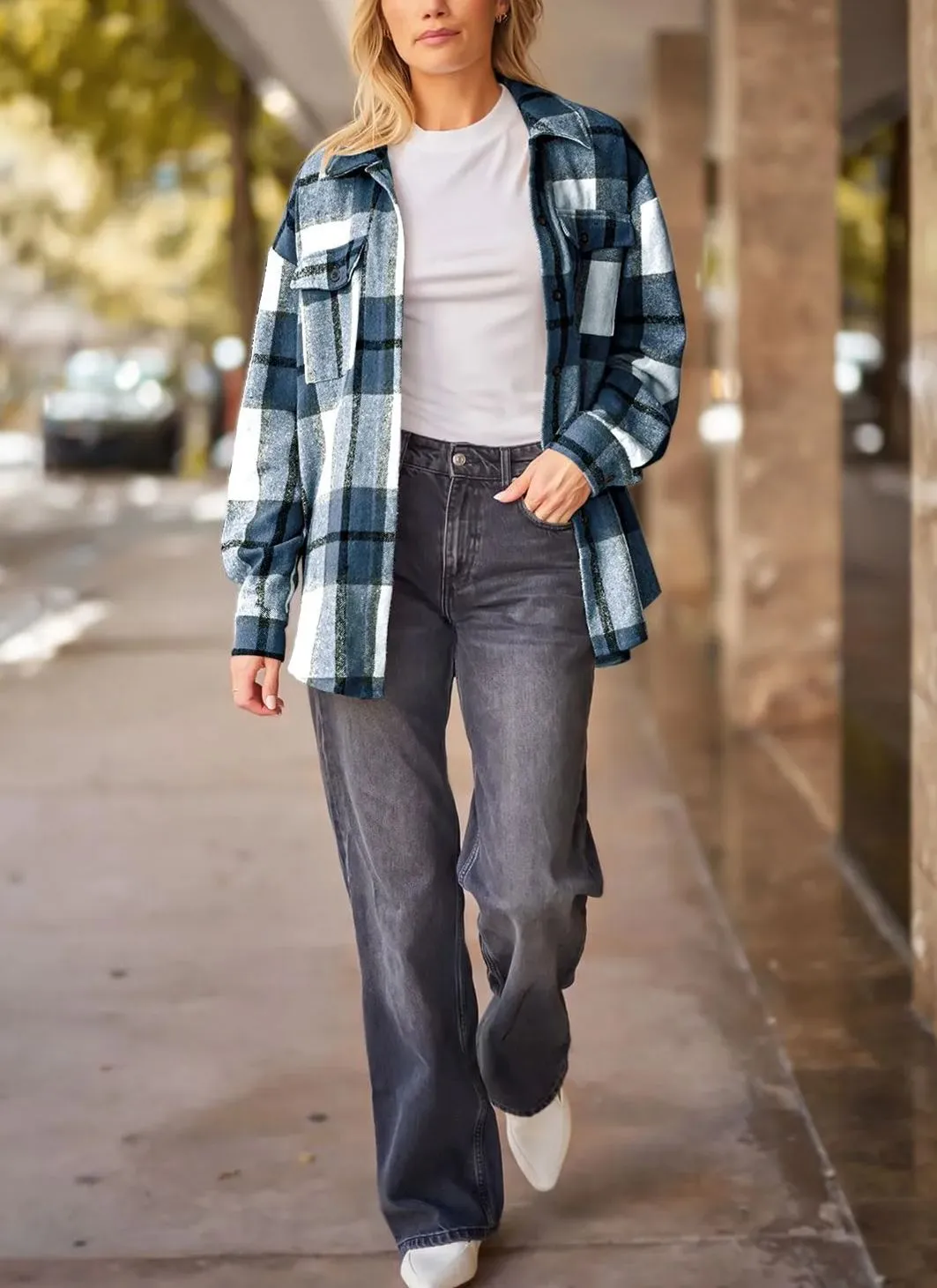 Hot Sale Women's Fall Flannel Plaid Button Down Shirts Jackets (BUY 2 FREE SHIPPING)