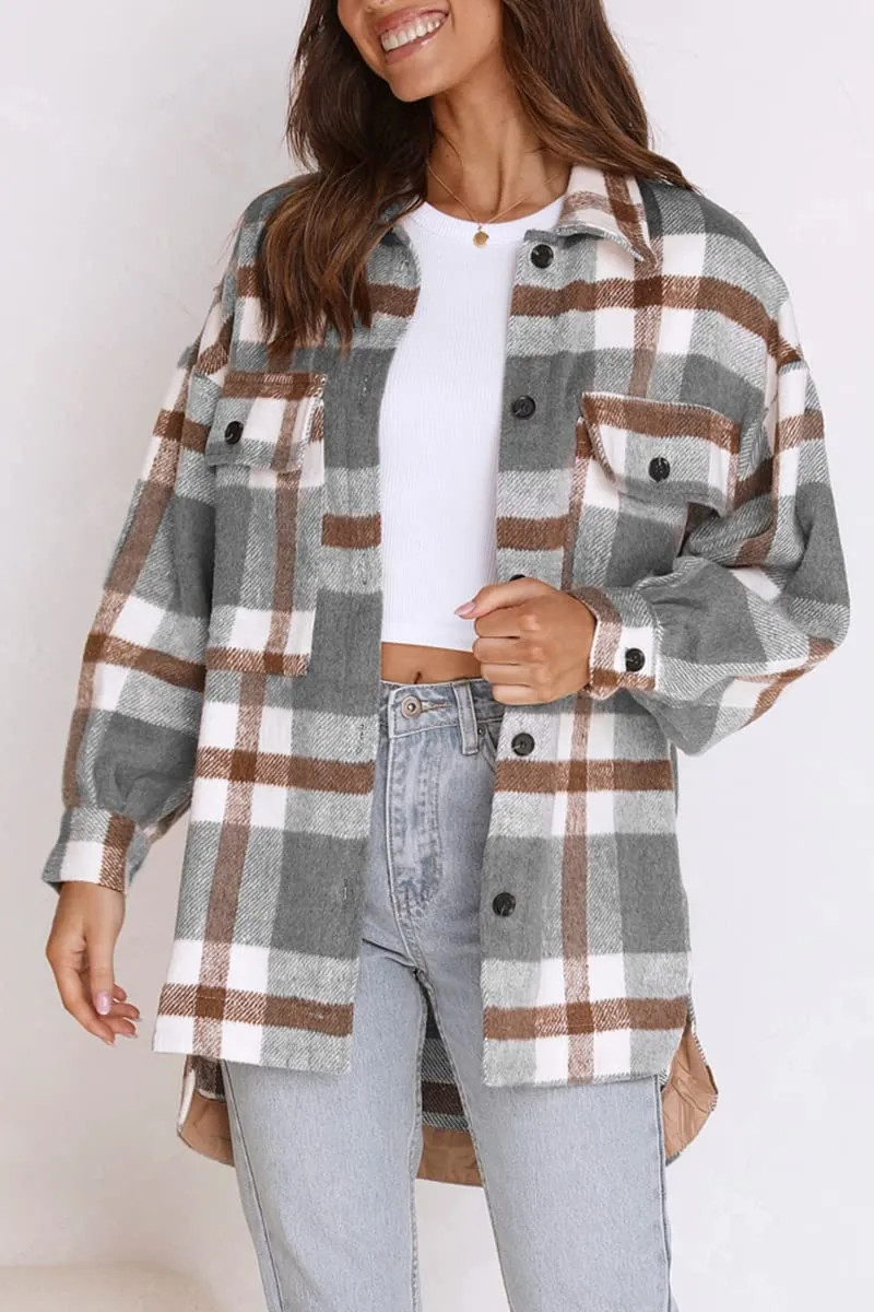 Hot Sale Women's Fall Flannel Plaid Button Down Shirts Jackets (BUY 2 FREE SHIPPING)