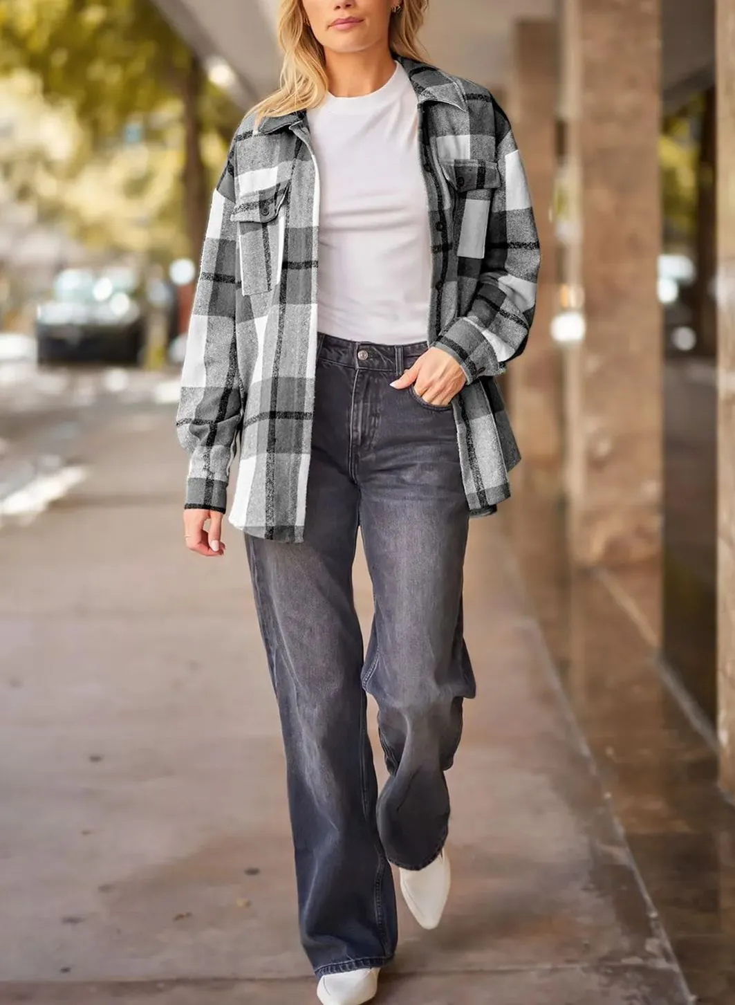 Hot Sale Women's Fall Flannel Plaid Button Down Shirts Jackets (BUY 2 FREE SHIPPING)