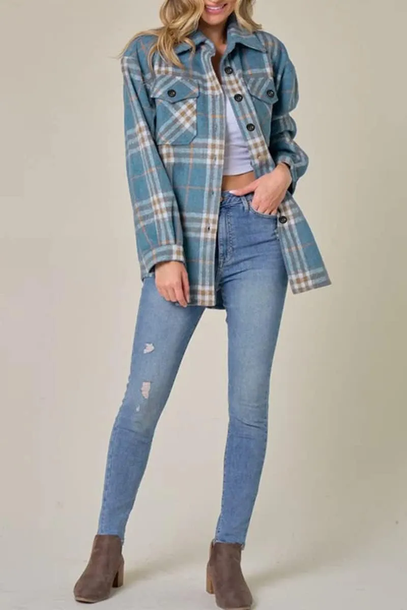 Hot Sale Women's Fall Flannel Plaid Button Down Shirts Jackets (BUY 2 FREE SHIPPING)