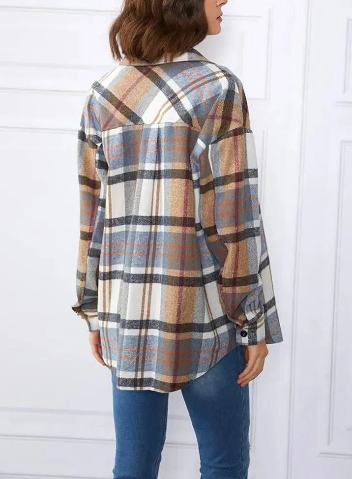Hot Sale Women's Fall Flannel Plaid Button Down Shirts Jackets (BUY 2 FREE SHIPPING)