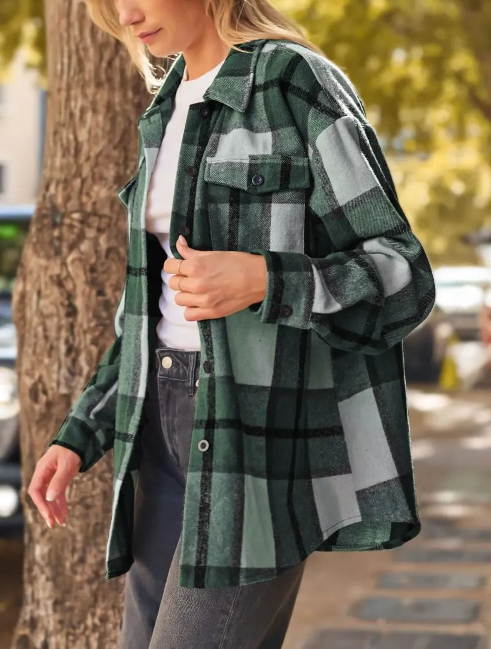 Hot Sale Women's Fall Flannel Plaid Button Down Shirts Jackets (BUY 2 FREE SHIPPING)