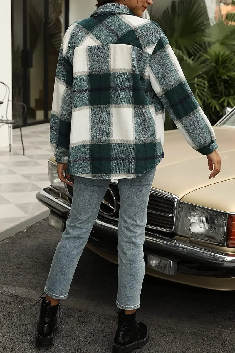 Hot Sale Women's Fall Flannel Plaid Button Down Shirts Jackets (BUY 2 FREE SHIPPING)