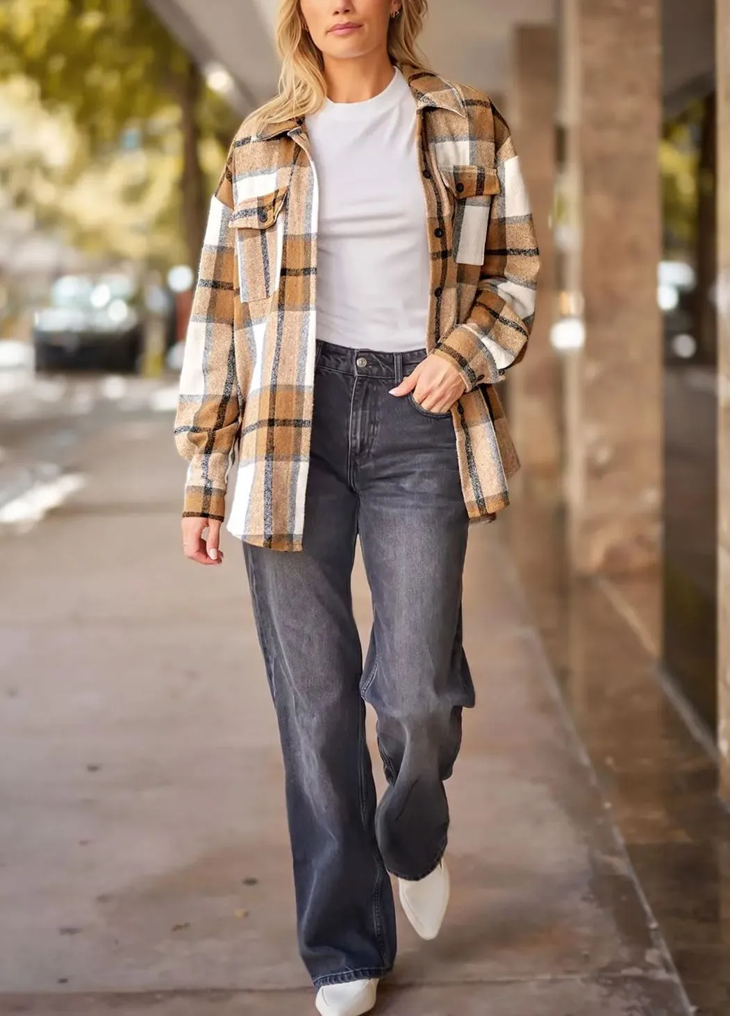 Hot Sale Women's Fall Flannel Plaid Button Down Shirts Jackets (BUY 2 FREE SHIPPING)