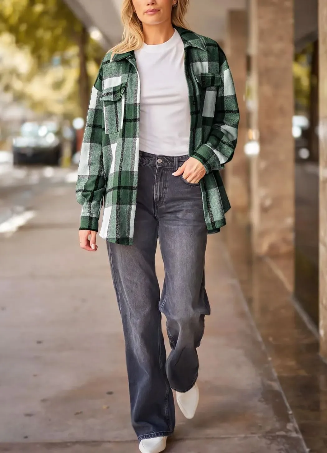 Hot Sale Women's Fall Flannel Plaid Button Down Shirts Jackets (BUY 2 FREE SHIPPING)