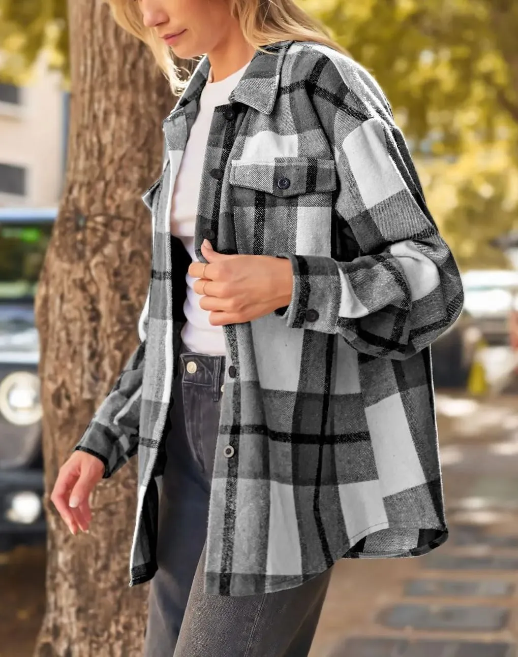 Hot Sale Women's Fall Flannel Plaid Button Down Shirts Jackets (BUY 2 FREE SHIPPING)