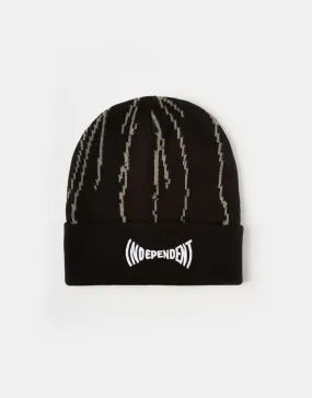 Independent Lightning Stripe Beanie - Black Lightning Stripe