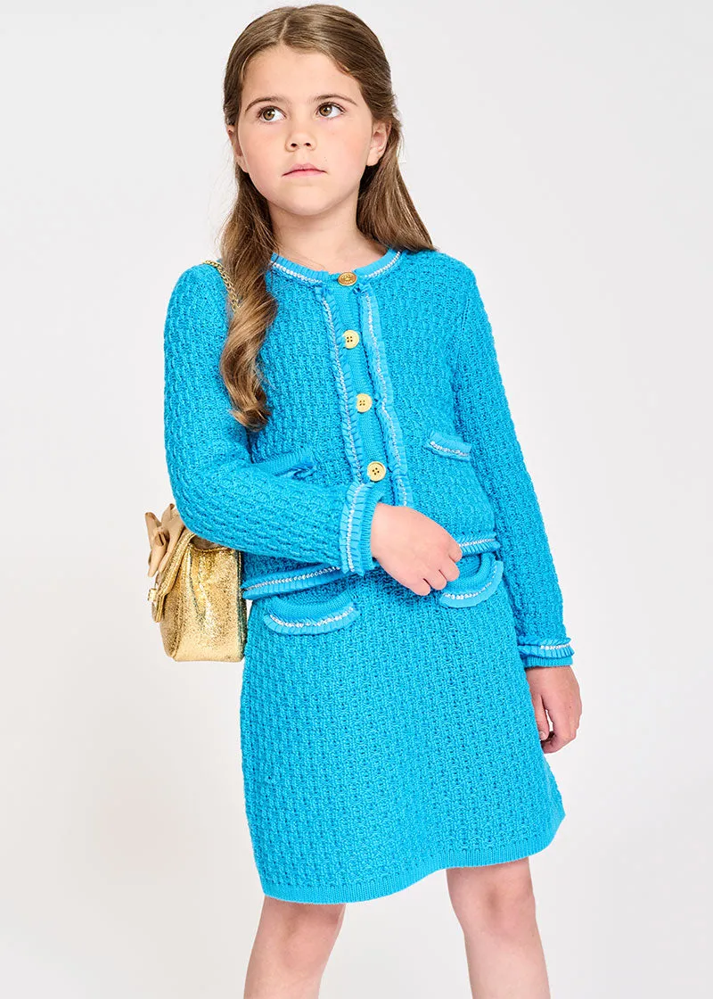 Ines Knitted Skirt Turquoise