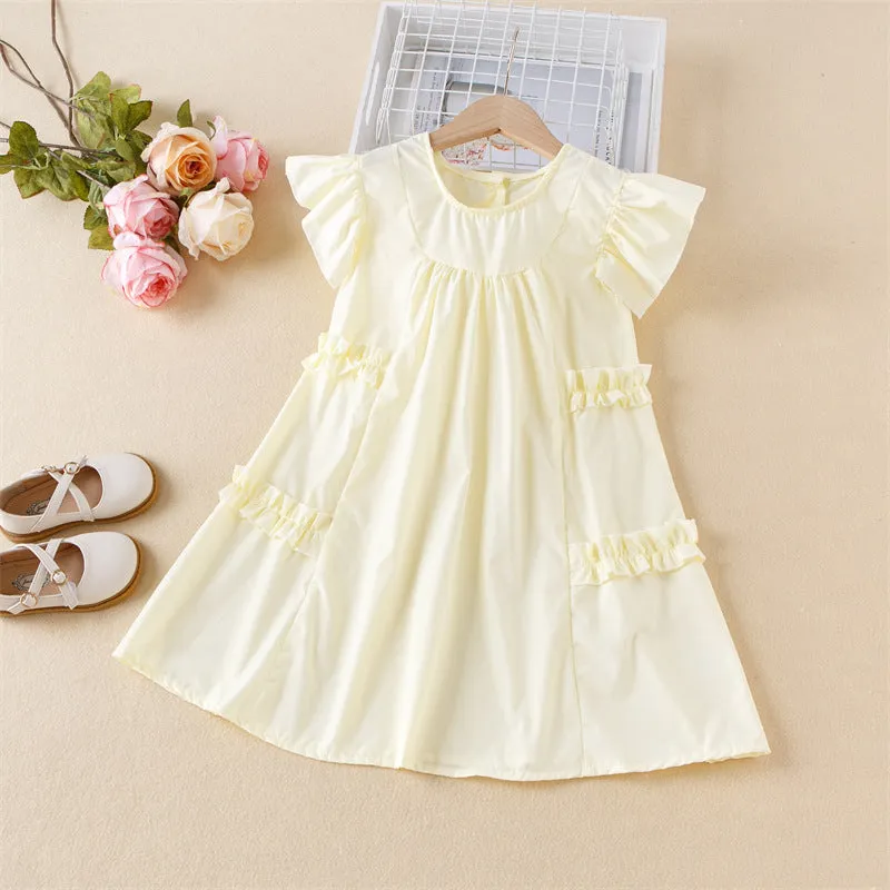 INSTOCK-little girl puff sleeve princess dress