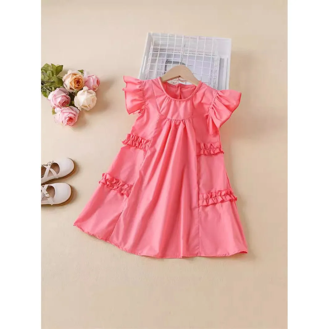 INSTOCK-little girl puff sleeve princess dress