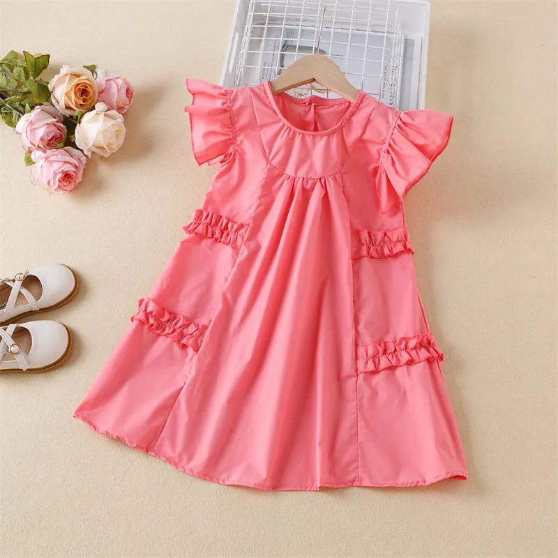 INSTOCK-little girl puff sleeve princess dress