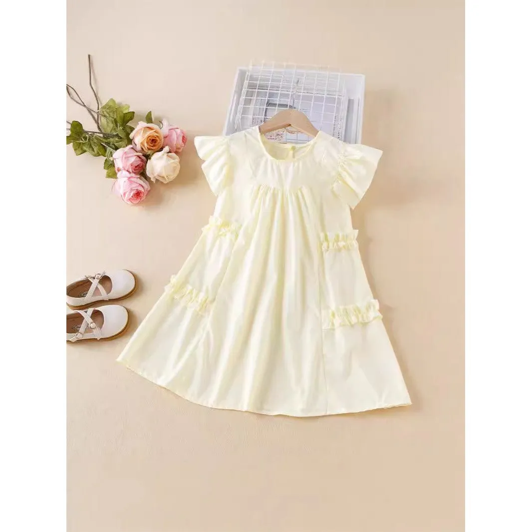 INSTOCK-little girl puff sleeve princess dress