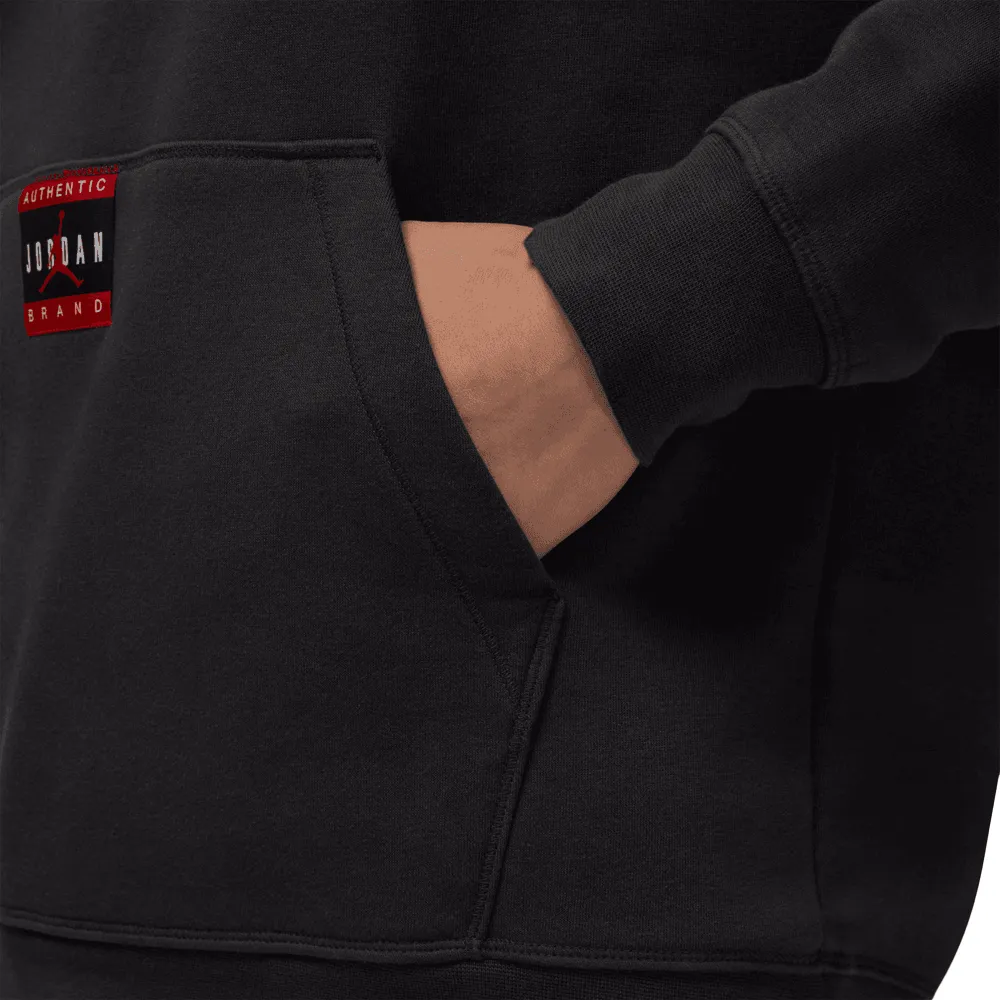 Jordan Brooklyn Fleece Pullover Hoodie 'Off Noir/Gym Red'
