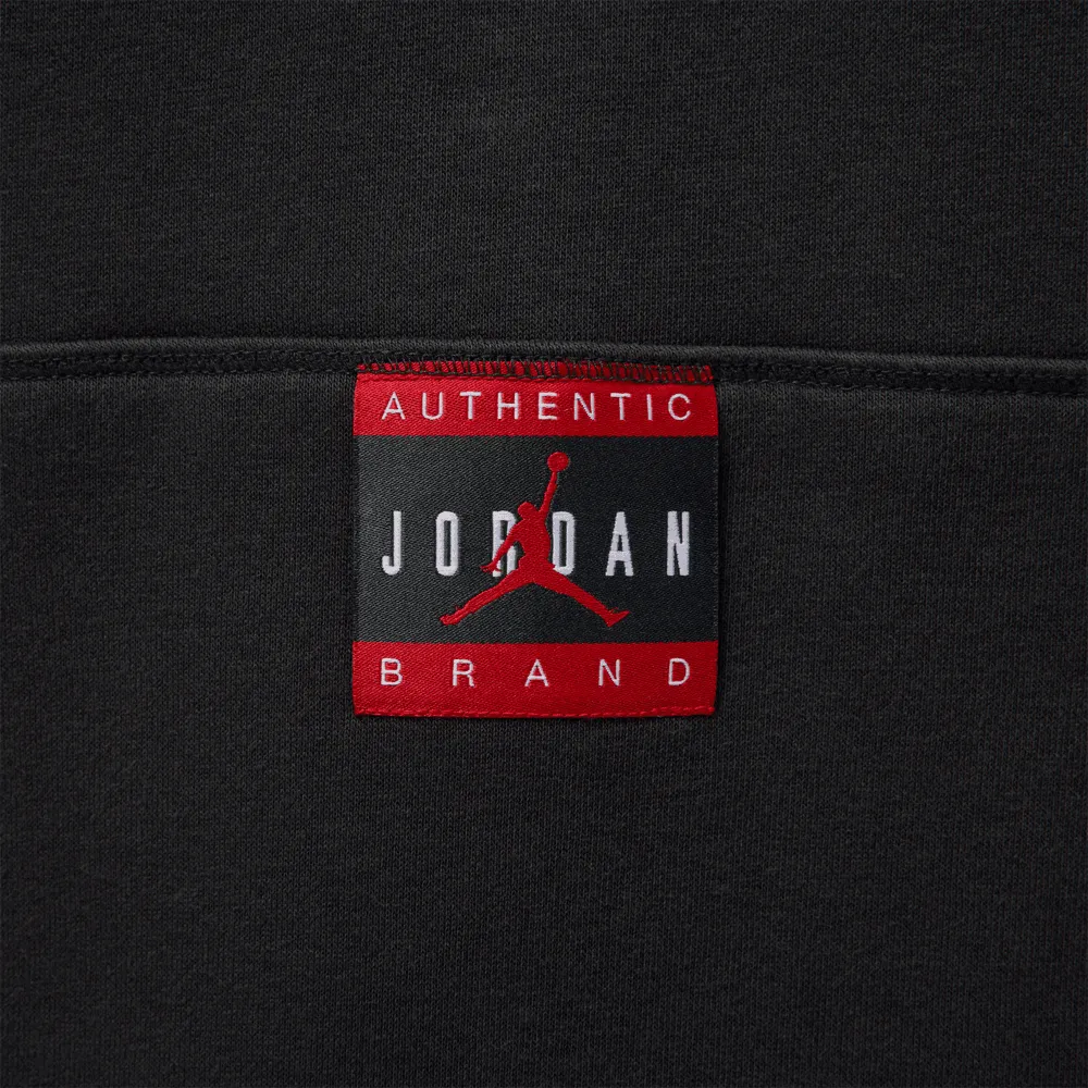 Jordan Brooklyn Fleece Pullover Hoodie 'Off Noir/Gym Red'