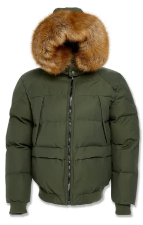 Jordan Craig Cross Bay Bomber Jacket Army Green