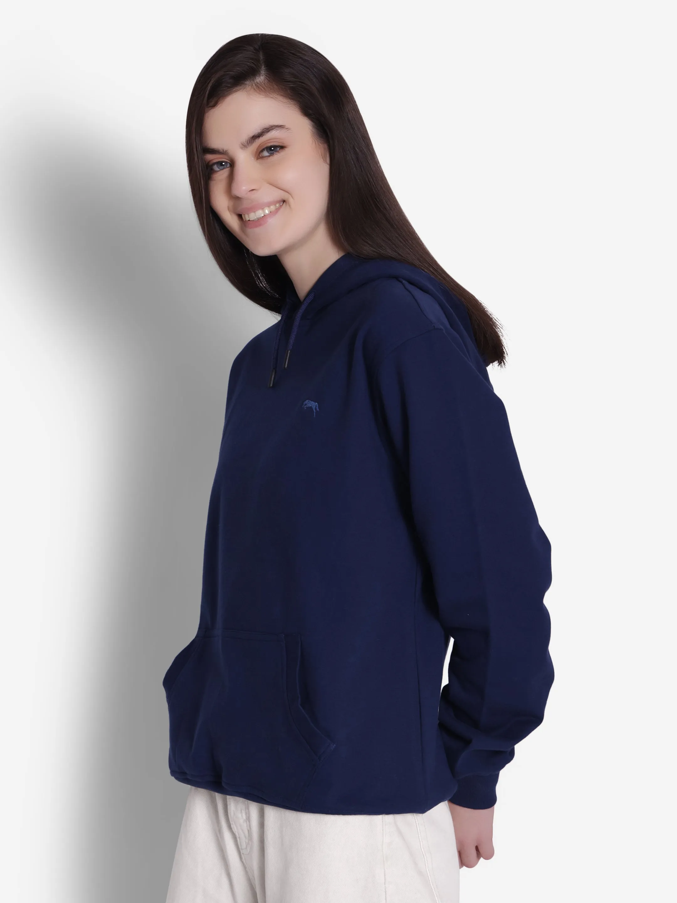 JUMP USA Women Black Solid Hoodie
