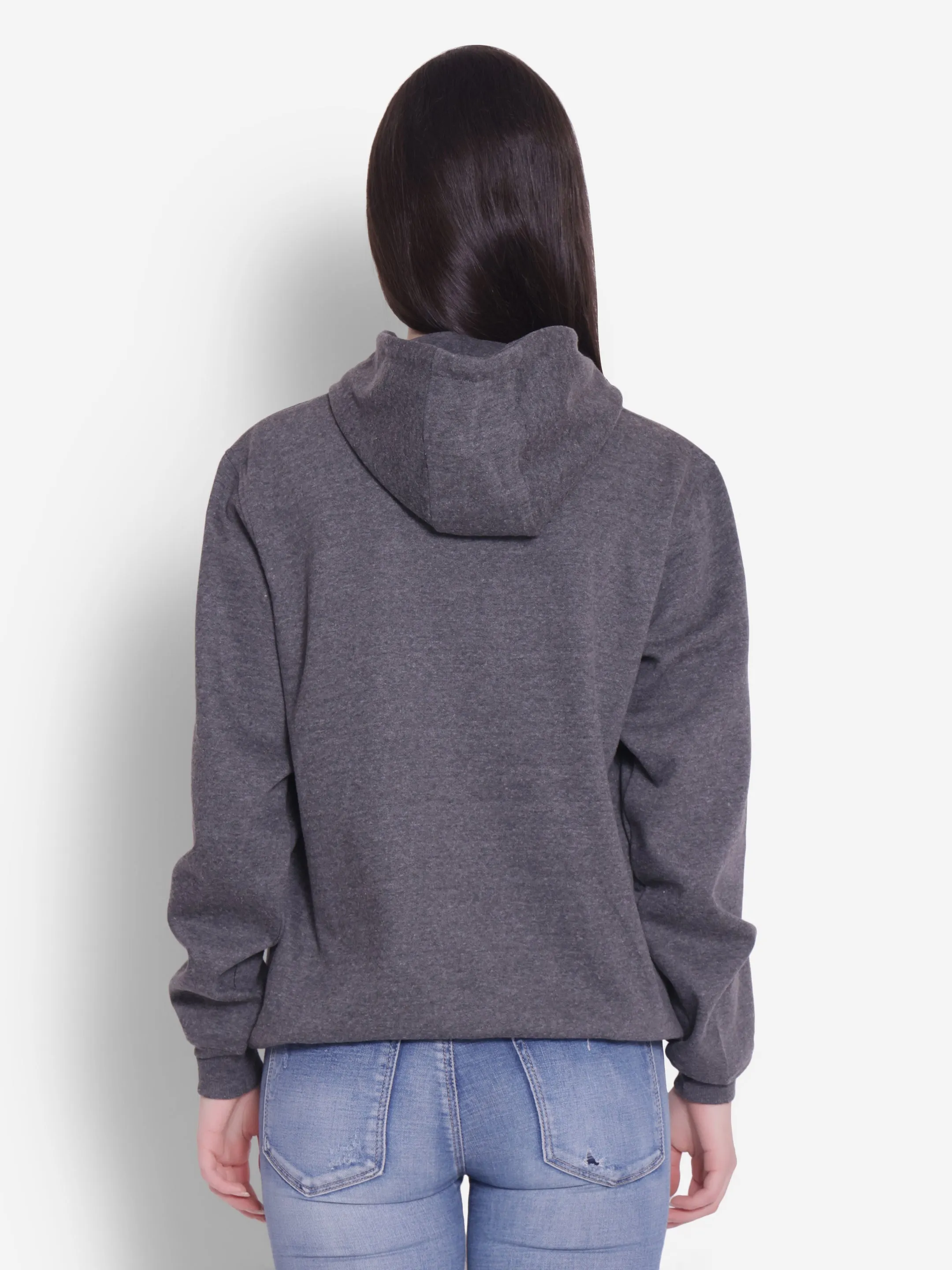 JUMP USA Women Black Solid Hoodie