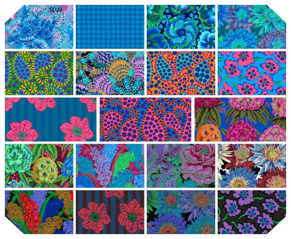 Kaffe Fassett Aug 23 Cool 10" Charm Pack