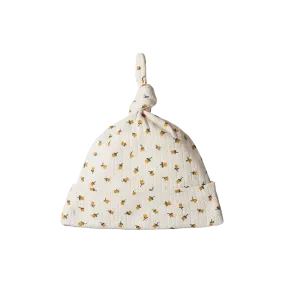 Knotted Beanie Pointelle | Tulip Print